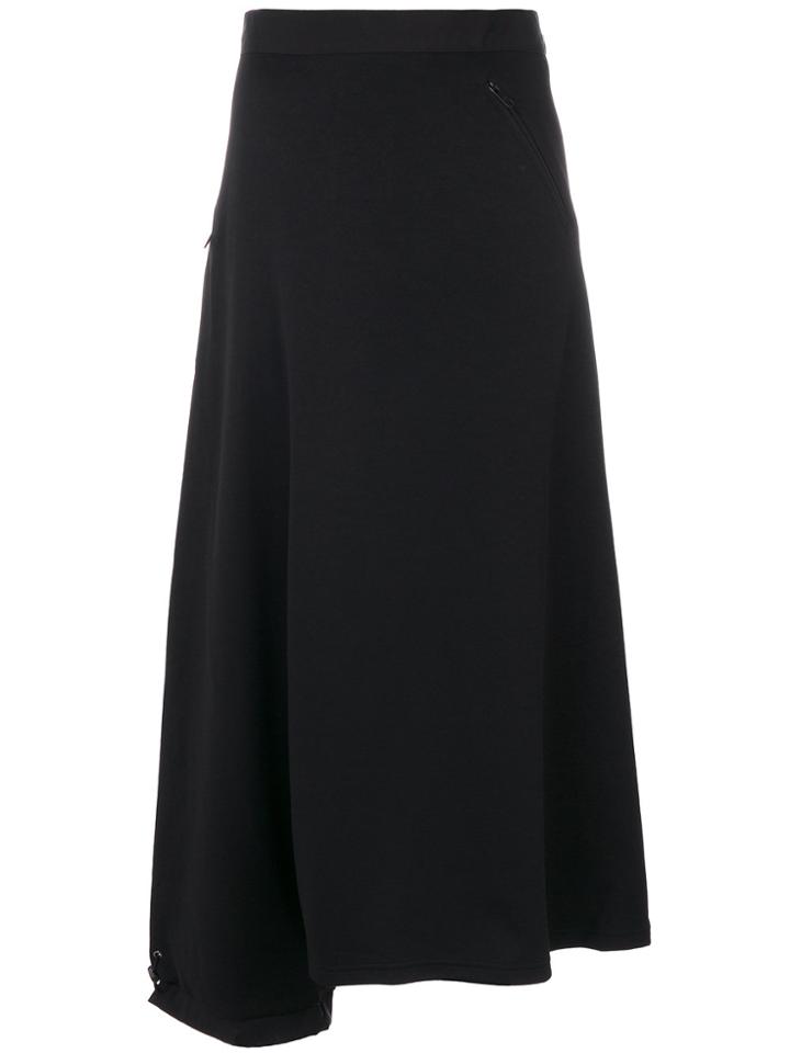 Y-3 Drawstring Hem Asymmetric Skirt - Black
