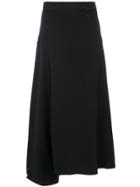 Y-3 Drawstring Hem Asymmetric Skirt - Black