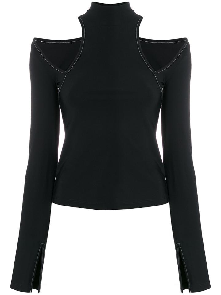 Beaufille Cut-out Shoulders Blouse - Black