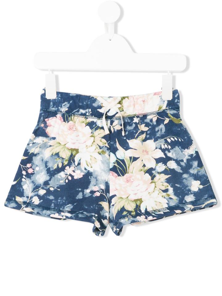 Ralph Lauren Kids Floral Jersey Shorts - Blue