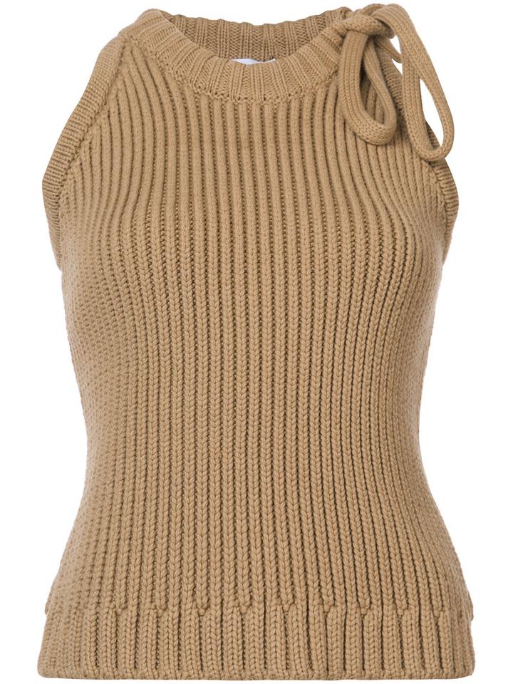 J.w.anderson - Fringe Detail Top - Women - Cotton - M, Brown, Cotton