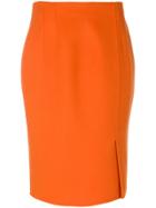 Salvatore Ferragamo Vent Detail Skirt - Yellow & Orange