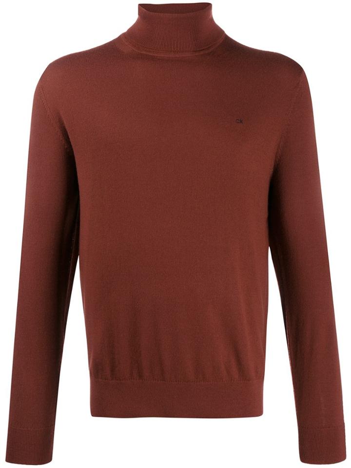 Calvin Klein Jeans Roll-neck Jumper - Brown