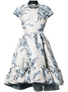 Fendi Short-sleeve Floral Dress - Grey