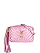 Saint Laurent Chevron Quilted Belt Bag - Pink