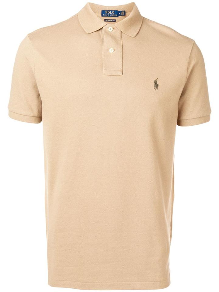 Polo Ralph Lauren Embroidered Logo Polo Shirt - Neutrals