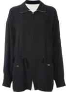 Moschino Vintage Reversible Zip Jacket, Women's, Size: 44, Black