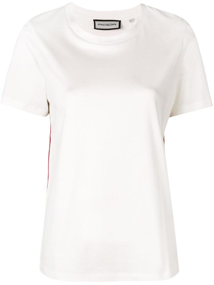 Roqa Side Stripe T-shirt - White