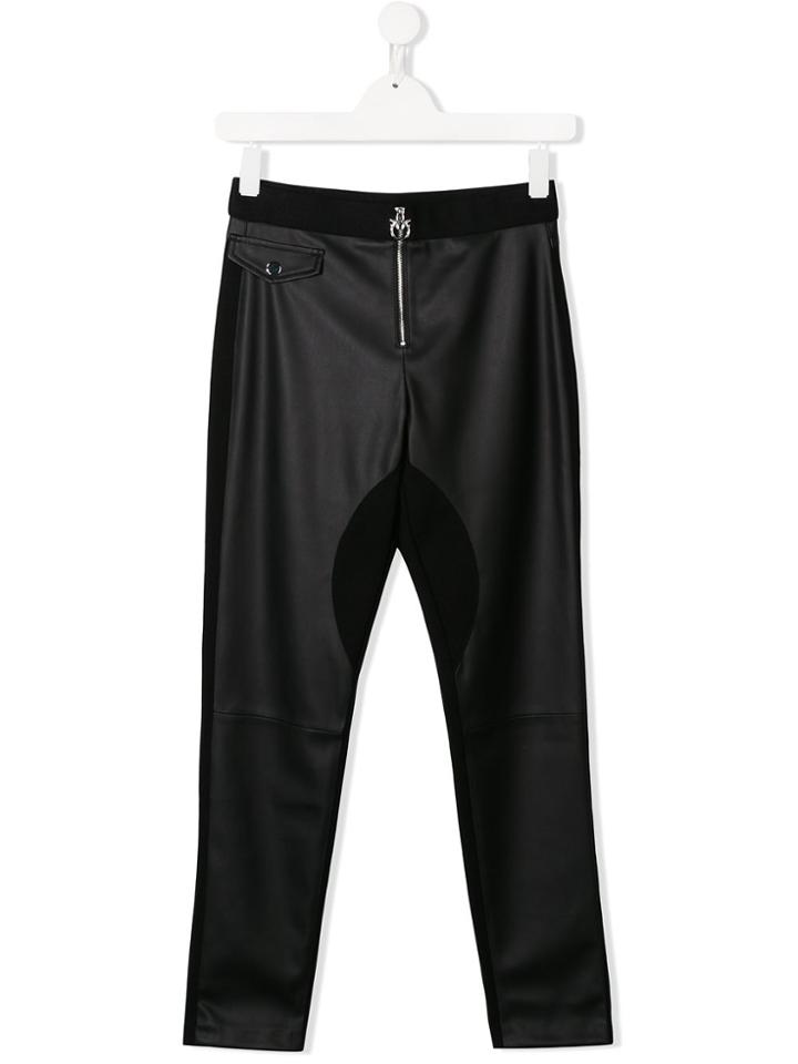 Pinko Kids Teen Contrast Leggings - Black