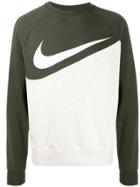 Nike Two-tone Swoosh Logo Sweatshirt - White