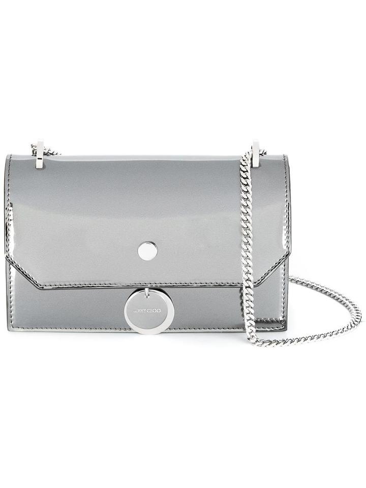 Jimmy Choo Finley Crossbody Bag, Women's, Grey, Patent Leather