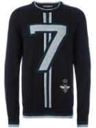 Dolce & Gabbana 7 Sweater, Men's, Size: 50, Black, Polyester/cashmere/copper/glass