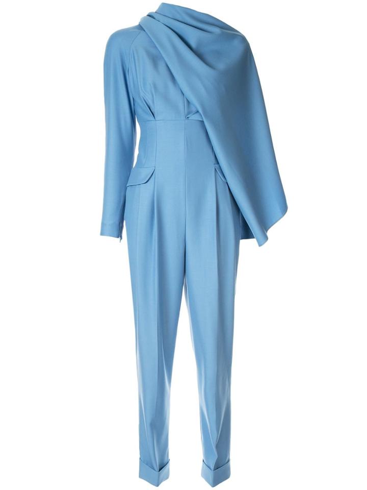 Emilia Wickstead Harley Cape Jumpsuit - Blue