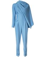 Emilia Wickstead Harley Cape Jumpsuit - Blue