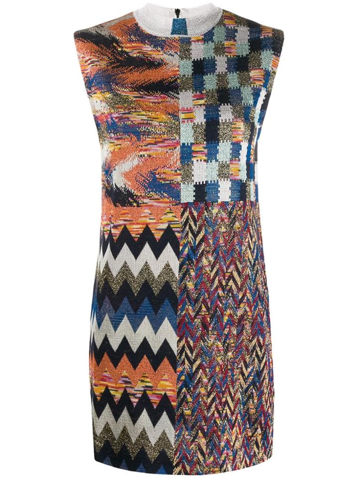 Missoni Zigzag-knit Mini-dress - Blue