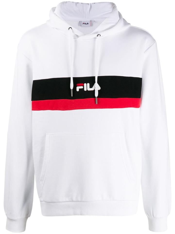 Fila Stripe-detail Hoodie - White
