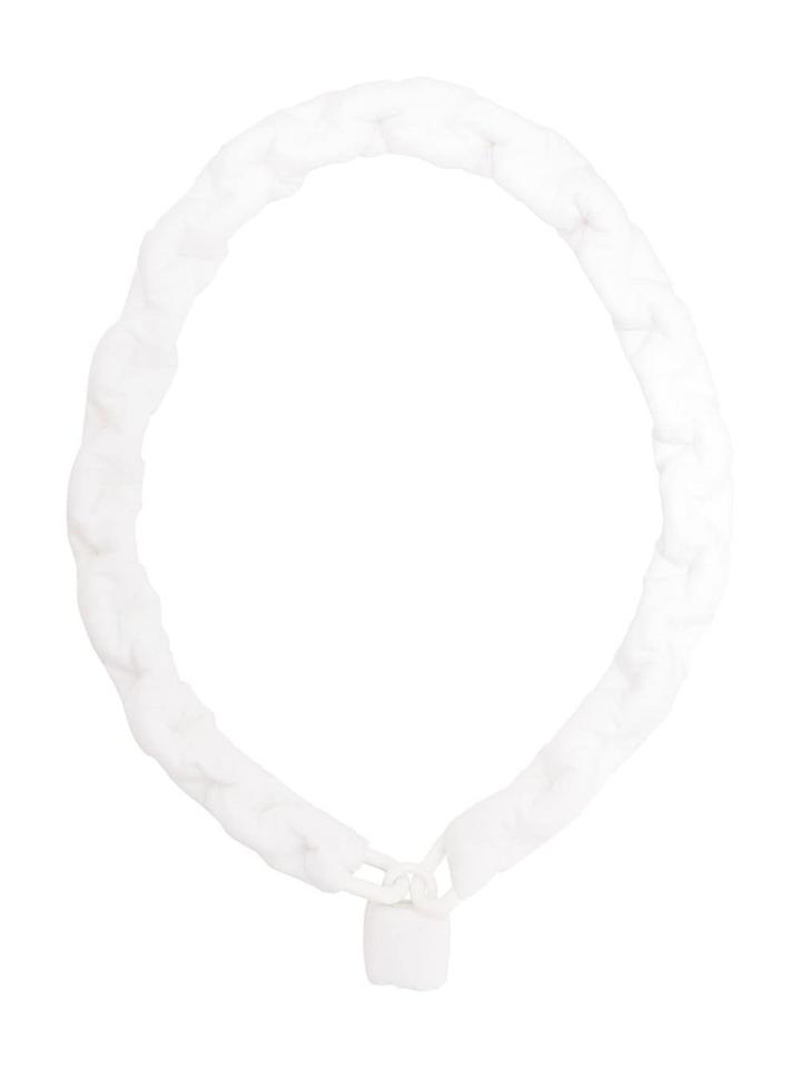 Mm6 Maison Margiela Padlock Necklace - White