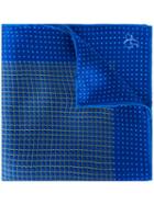 Canali Printed Pocket Handkerchief, Blue, Silk