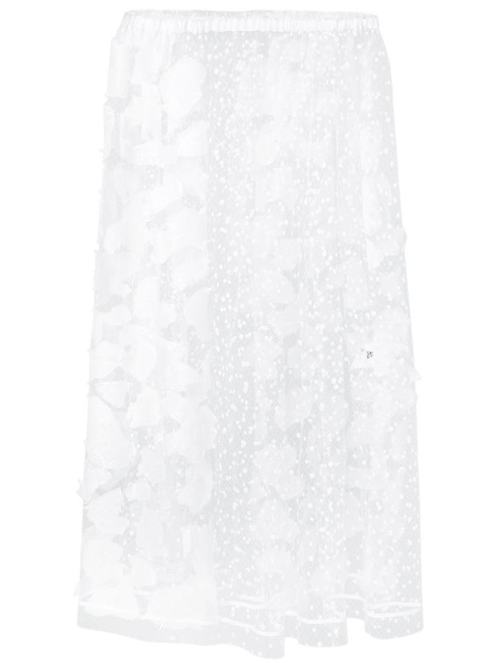 Julien David Sheer Patterned Skirt - White
