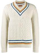 Missoni V-neck Handmade Sweater - White