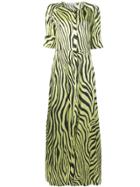 Laneus Zebra Print Maxi Dress - Yellow