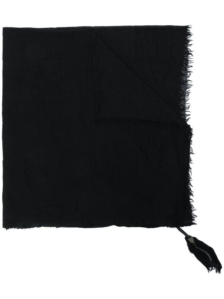 Htc Los Angeles Frayed Edge Scarf - Black