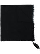 Htc Los Angeles Frayed Edge Scarf - Black