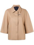 Fay Pin Fasten Cropped Sleeve Jacket - Neutrals