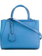Fendi - Small '2jours' Tote - Women - Calf Leather - One Size, Blue, Calf Leather
