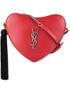 Saint Laurent Ysl Heart Bag - Red