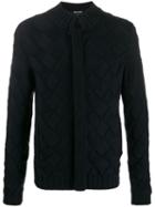 Giorgio Armani Slim-fit Knitted Cardigan - Blue