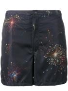 Valentino Fireworks Print Swim Short - Blue