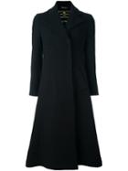 Etro Full Length Flare Coat, Women's, Size: 46, Black, Viscose/wool