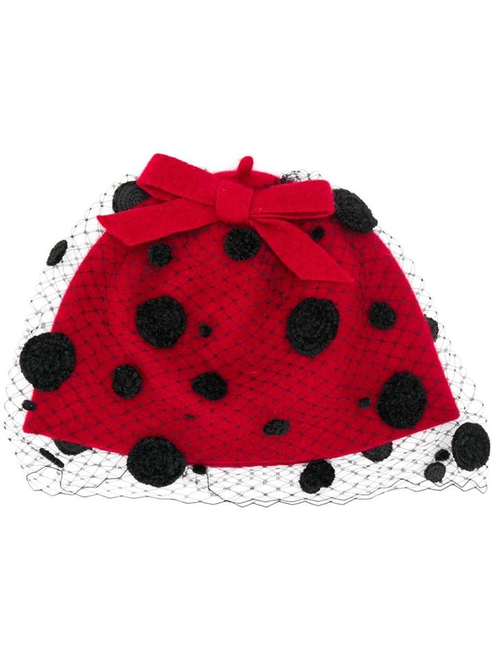 Le Chapeau Bow Detail Hat - Red