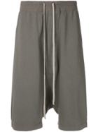 Rick Owens Drkshdw Drop Crotch Drawstring Shorts - Grey