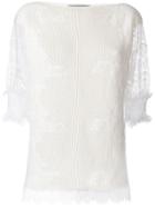 Ermanno Scervino Lace Sleeves Jumper - White