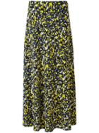 Cédric Charlier Foral Print Midi Skirt, Women's, Size: 44, Blue, Silk