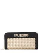 Love Moschino Logo Contrast Studded Wallet - Black