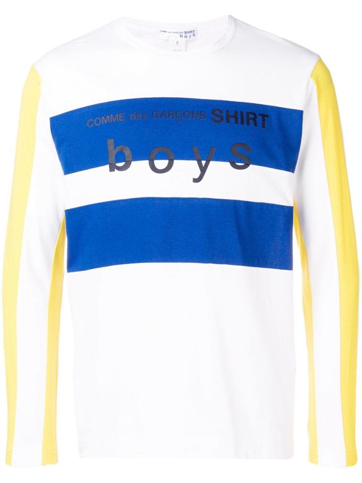 Comme Des Garçons Shirt Boys Crew Neck Sweater - White