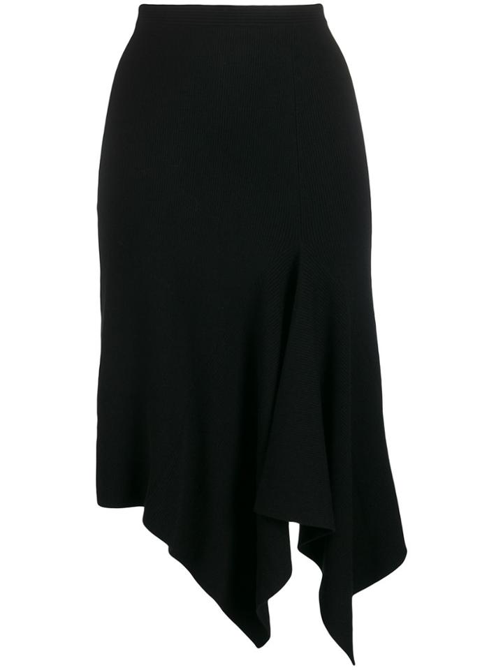 Diane Von Furstenberg Asymmetric Midi Skirt - Black