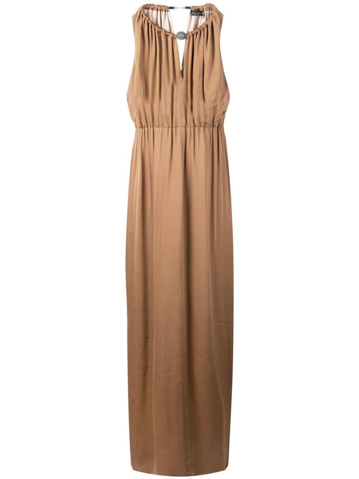 Fabiana Filippi Long Halterneck Dress - Brown