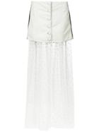 Andrea Bogosian Layered Tulle Skirt - White