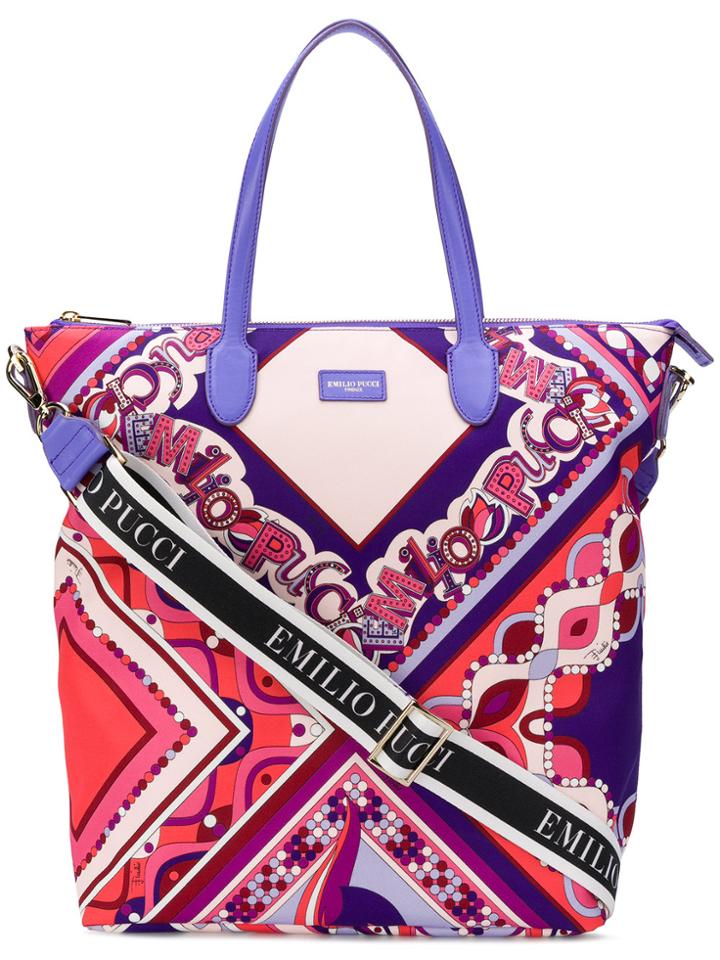 Emilio Pucci Abstract Print Tote Bag - Pink & Purple