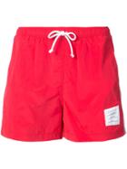 Thom Browne Signature Stripes Swim Shorts - Red