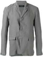 Transit - Striped Blazer - Men - Cotton/linen/flax - M, Grey, Cotton/linen/flax