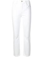 3x1 Collette Slim Cropped Trousers - White