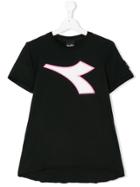 Diadora Junior Teen Printed Logo T-shirt - Black