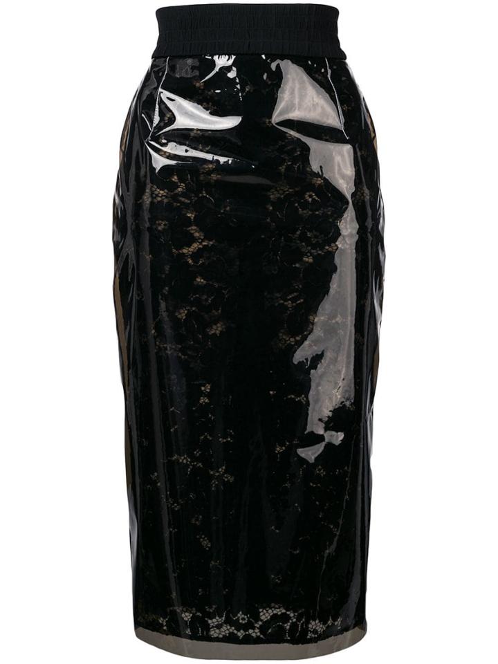 No21 See-through Lace Skirt - Black