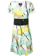 Cavalli Class Ruffled Sleeve Dress - Blue