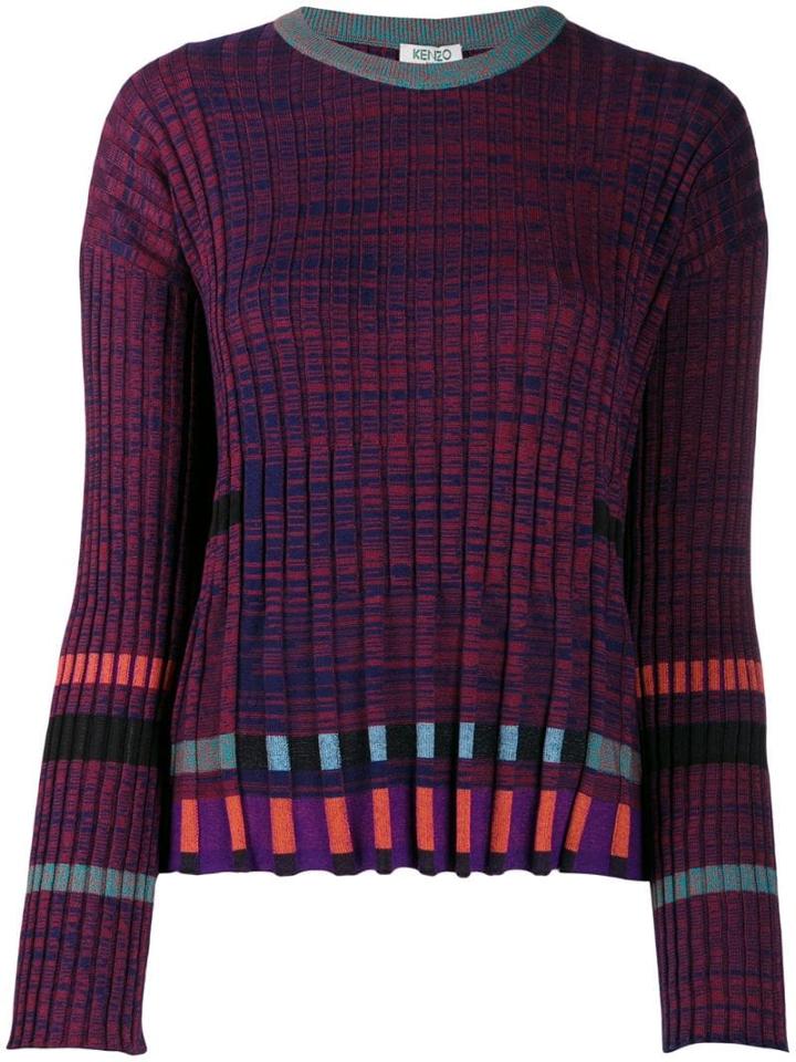 Kenzo Ridged Knitted Top - Red